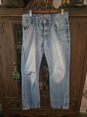 Vintage Express Distressed Light Wash Bootcut Jeans Y2K Sz30/32